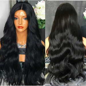 5x5 Silk Top PU Closure Wig Brazilian Human Hair Body Wave 4x4 Lace Closure Wigs - Picture 1 of 12