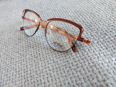 JF Rey Cat Eye Eyeglasses Frame Model JF2932 Color 9060 Brown Orange  51-17 - Image 1 of 4
