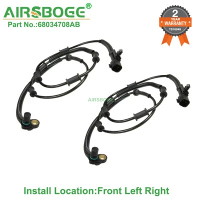 2X Sensor de velocidad de rueda ABS delantero izquierdo derecho para Dodge RAM 4500 5500 68034708AA Foto 1 de 4