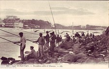 POSTALE SPAGNA - SAN SEBASTIAN - Pescatori busta il Urumea - MBC+