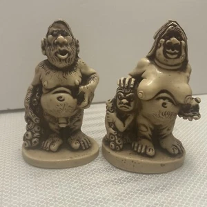Höhlenmensch Neandertaler, Urzeit Steinzeit Trolle Mann Frau Kind Figuren - Bild 1 von 6