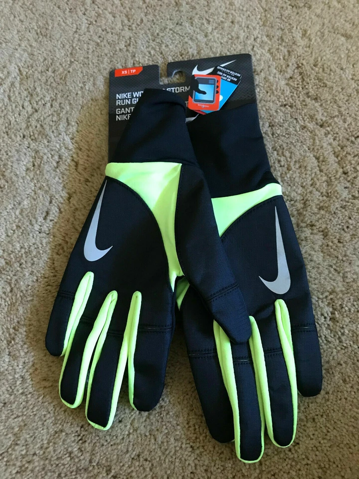 Nike Storm-Fit 2.0 Run Women's Running Gloves NEW Black Volt Assorted Sizes - Image 1 of 1