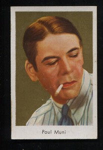 Paul Muni Vintage Movie Film Star Trading Card Salem Dresden