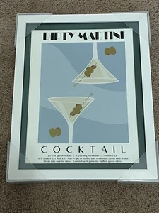 Dirty Martini Cocktail Print Kitchen Wall Art Home Bar Decor Dining Room Poster - Picture 1 of 3