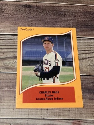 Canton Akron INDIANS Minor League CHARLES NAGY #9 1990 PROCARDS Baseball - Image 1 of 2