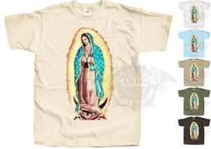 Catholic T-shirt Our Lady of Guadalupe Holy Mary Jesus God Sizes S - 5XL - Picture 1 of 15
