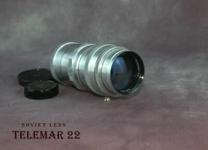 TELEMAR - 22 Soviet lens Telephoto 5,6/200 Mount M39 - M42 Copy Sonnar - Picture 1 of 9
