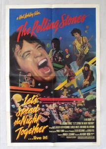 Vintage Rolling Stones Lets Spend The Night Together Folded Movie Poster 1982 - Picture 1 of 21