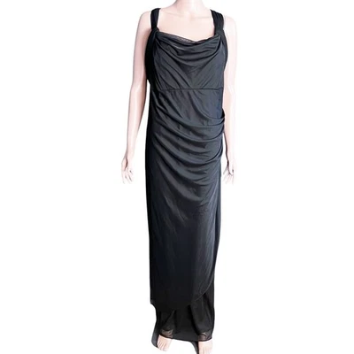 Alex Evenings New W/Tags Formal Maxi Gown Chiffon Draped 22W Ball Dark Romance - Image 1 of 4