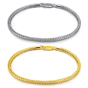 Women's 925 Sterling Silver 2mm Italian Foxtail Chain Bracelet w/Lobster Clasp - Picture 1 of 25