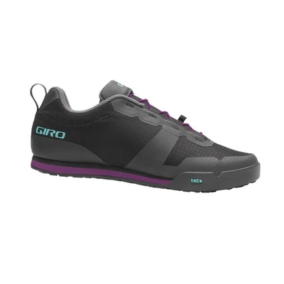 Giro Tracker Fastlace Women's Mountain Bike Shoes, Black/Throwback Purple, W40 - Image 1 of 3