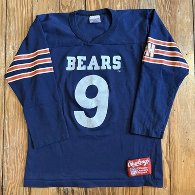 Camiseta de fútbol vintage de los 80 Chicago Bears - Rawlings EE. UU. - juvenil grande Foto 1 de 4