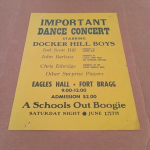 Docker HIll Boys Joel Scott Hill John Barbata Chris Ethridge Event Poster 10x14 - Bild 1 von 4