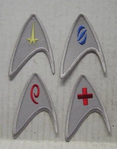 Star Trek New Movie Uniform Insignia 2.75"  Patch Set of 4- USA Maile(STPA-MSET) - Picture 1 of 5