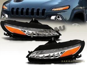 Fit For 2014-2018 Jeep Cherokee LED Parking Turn Signal Replacement Lights - Foto 1 di 4