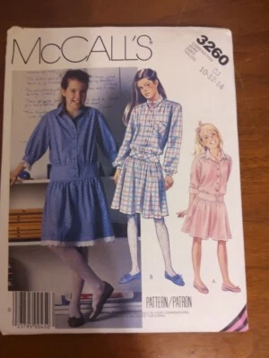 McCall's #3260 Sewing Pattern Girl's Dress Size  10- 14 New Uncut Factory Folded - Image 1 of 4