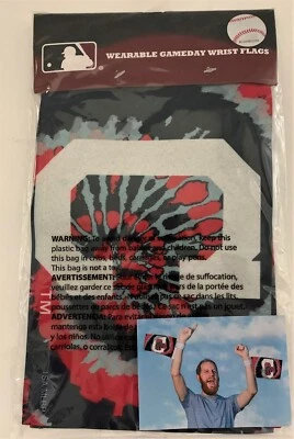 CLEVELAND INDIANS Wearable Gameday WRIST FLAGS NEW MLB Baseball FAN 2pc GUARDIAN - Image 1 of 2