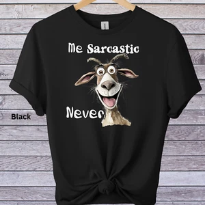 Funny Goat T shirt Graphic Print T shirt Unisex Novelty Tee Soft style T shirt - Picture 1 of 19