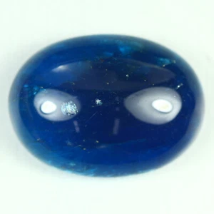16.430 Cts AMAZING ROYAL NEON BLUE COLOR 100% NATURAL APATITE OVAL CABOCHAN GEM - Picture 1 of 1