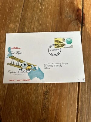 First Day Cover - 1969 - First England to Australia flight - Ross & Keith Smith - Image 1 of 2