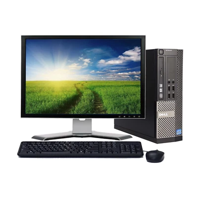 Fast Computer PC Dell Core i3 4th Gen Desktop 8GB RAM 240GB SSD Windows 11 WiFi - Image 1 of 4