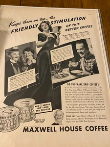 1937 Jessica Dragonette Maxwell House Kaffee Werbung - Bild 1 von 1