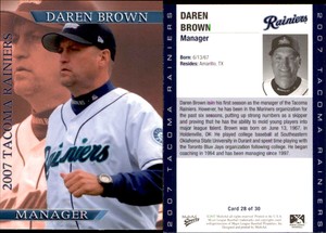 Daren Brown 2007 MultiAd Tacoma Rainiers #4 Card *AutographDen*