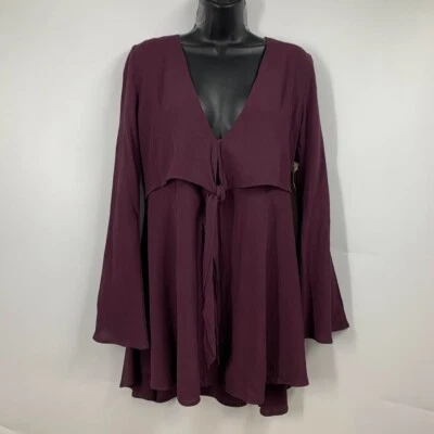 Flynn Skye Women's London Bell Sleeves Rayon  Mini Dress Size S NWT $140 - Image 1 of 4