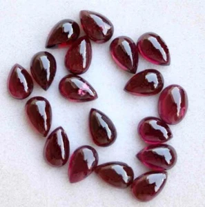 Granate natural pera cabujón granate rojo granate piedras preciosas sueltas lote 17 foto 26,2 CT 5*8 MM - Imagen 1 de 3