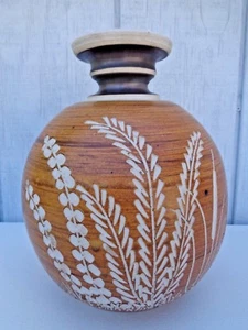 Artisan Handcrafted Signed Art Studio Vase Pot Pottery Ceramic Clay HOSANNA - Picture 1 of 12