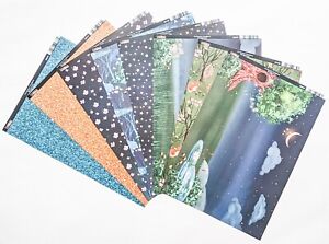 6 x A4 Kanban 'Enchanted Woodland'  Printed Card - Variety Pack - 22p each (796)