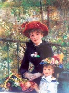 RENOIR 1980'S COLLECTOR'S IMPRESSIONIST LITHOGRAPH PRINT " ON THE TERRACE " 1881 - Picture 1 of 8