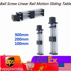 100mm-300mm Ball Screw Linear Rail Motion Slide Table with 23Nema Stepper Motor - Picture 1 of 32