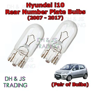 For Hyundai i10 Rear Number Plate Bulbs Reg Plate Bulb Light Lights (07-17) - Picture 1 of 1