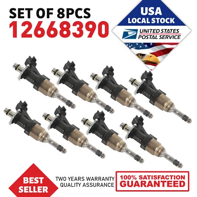 Juego de 8 inyectores de combustible OEM 12668390 FJ1217 para Chevrolet Tahoe 2015-2017 Foto 1 de 4