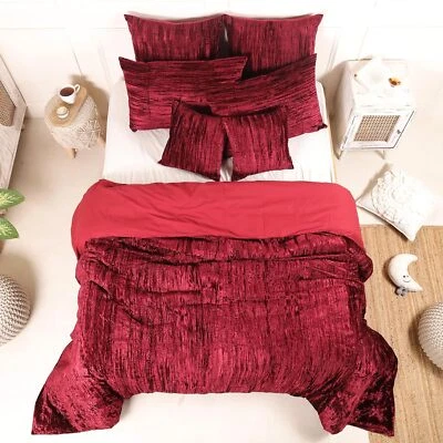 3 Piece Luxurious Velvet Duvet Cover set Luxury Boho Bedding UO Comforter Cover - Image 1 of 4
