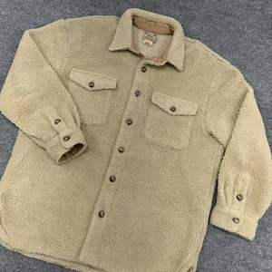 Vintage Polo Ralph Lauren Shacket Uomo S Avena Teddy Sherpa Pile Camicia Giacca - Foto 1 di 9