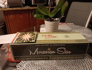 New 21" Large White Moravian Star Hanging  Christmas Star Light LED Lighted - Picture 1 of 5