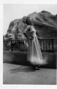 Vintage Foto Bild 5x3,5 Kodak Velox Pin Up Girl - Bild 1 von 1