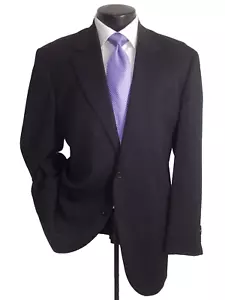 Vestimenta MKR of Armani Black Striped 2Button Wool Vtg Suit 46R Pant W38"x30.5L - Picture 1 of 15
