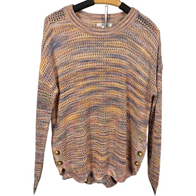 John Paul Richard Womens Pullover Sweater XL Multicolor Stripe Bohemian Layering - Image 1 of 4
