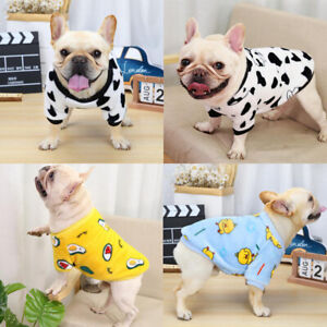 Fleece Pet Coats For French Bulldog Ropa Perro Dogs Cats Warm Winter Clothes Hot