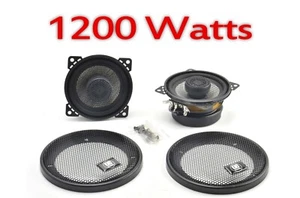 Car Speaker 4” 10cm 2 way car audio door shelf speakers pair 1200W Total Power - Picture 1 of 10