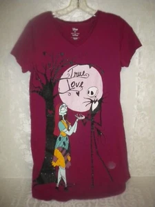 TRUE LOVE PULLOVER NIGHTGOWN SZ M / L BURGUNDY KNIT TO KNEES DISNEY Box08 - Picture 1 of 5