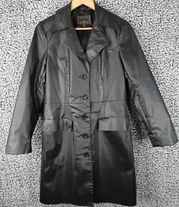 Vintage Express Marque Depose Women Pleather 7/8 Jacket Compagnie International - Picture 1 of 12