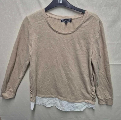 Sudadera/jersey 2 Dye 4 para mujer marrón/blanco, manga larga, talla: L Foto 1 de 4