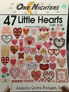 47 Little Hearts Cross Stitch Pattern Booklet By Jeanette Crews Designs Inc. One - Picture 1 of 1