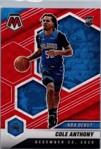 2020-21 Panini Mosaic Red Wave SP NBA Debut #268 Cole Anthony (RC) Magic - Picture 1 of 2