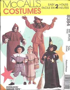 8384 UNCUT VTG McCall Pattern Halloween Costume Ghoul Scarecrow Pilgrim Witch FF - Bild 1 von 2