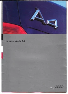 Audi A4 Saloon 1994-1995 UK Market Preview Foldout Brochure 1.6 1.8 1.8T 2.6 TDi - Picture 1 of 2